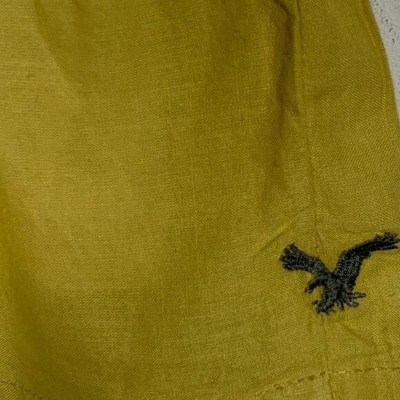 American Eagle Tiered Flare Mini Skirt Size 6 Small Green Stripe Boho - Picture 7 of 11